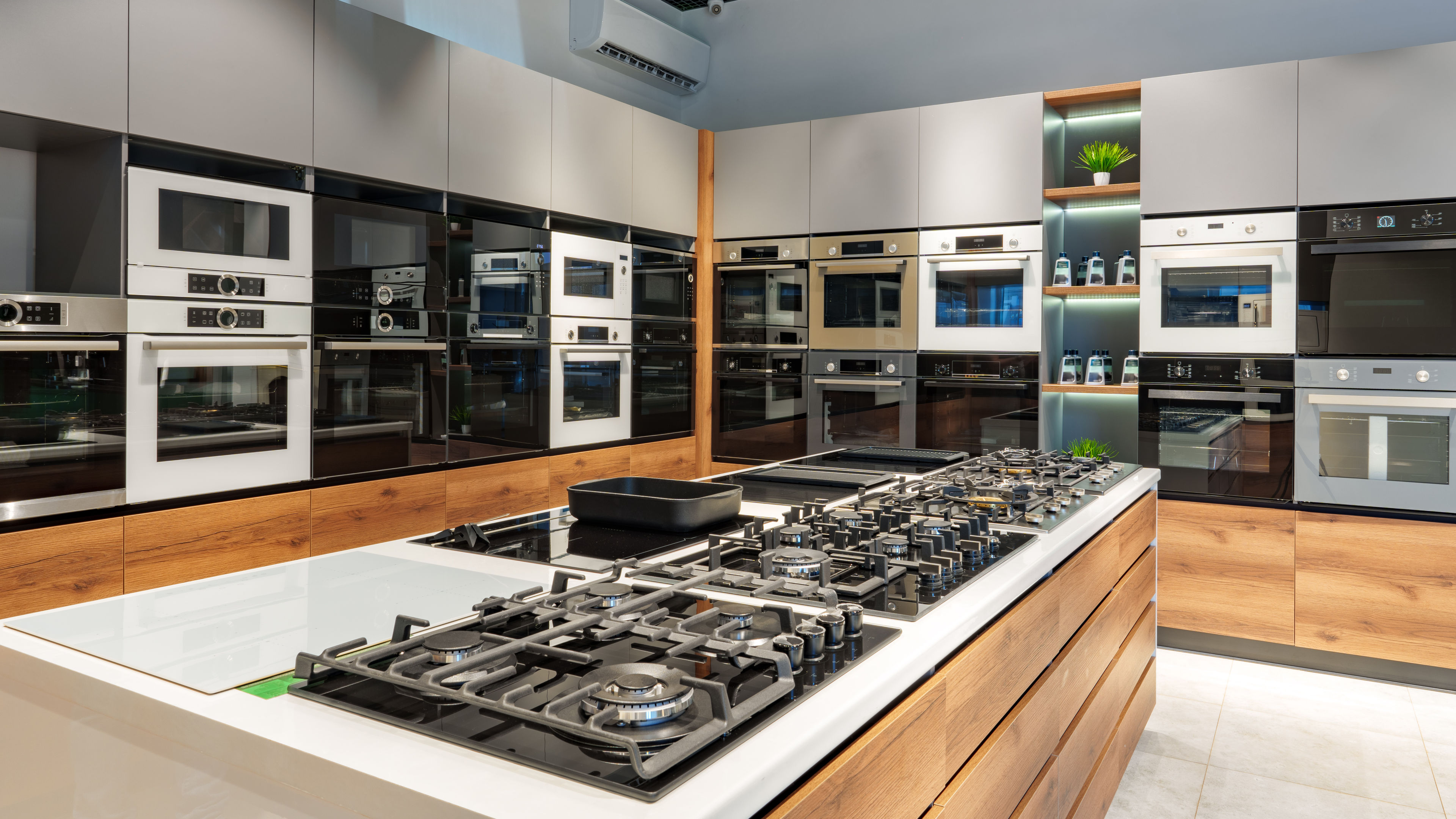 Interior of premium home appliance store in a mall