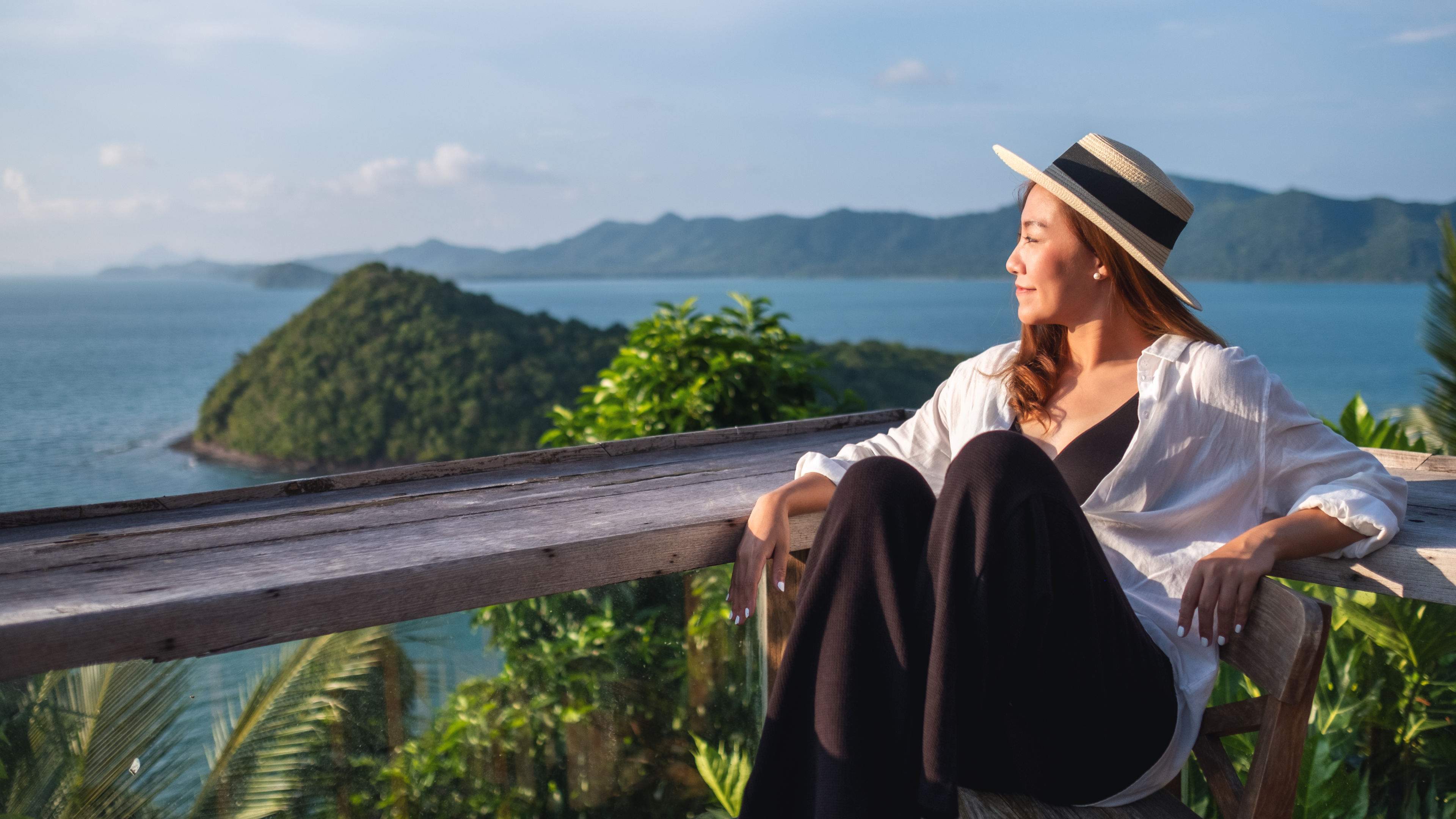 Woman looking at sea